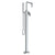 Watermark 37-8.8-BL3 Blue Single Hole Floor Standing Square Bath Set With Hand Shower