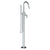 Watermark 37-8.8G-BL2 Blue Single Hole Floor Standing Gooseneck Bath Set With Hand Shower