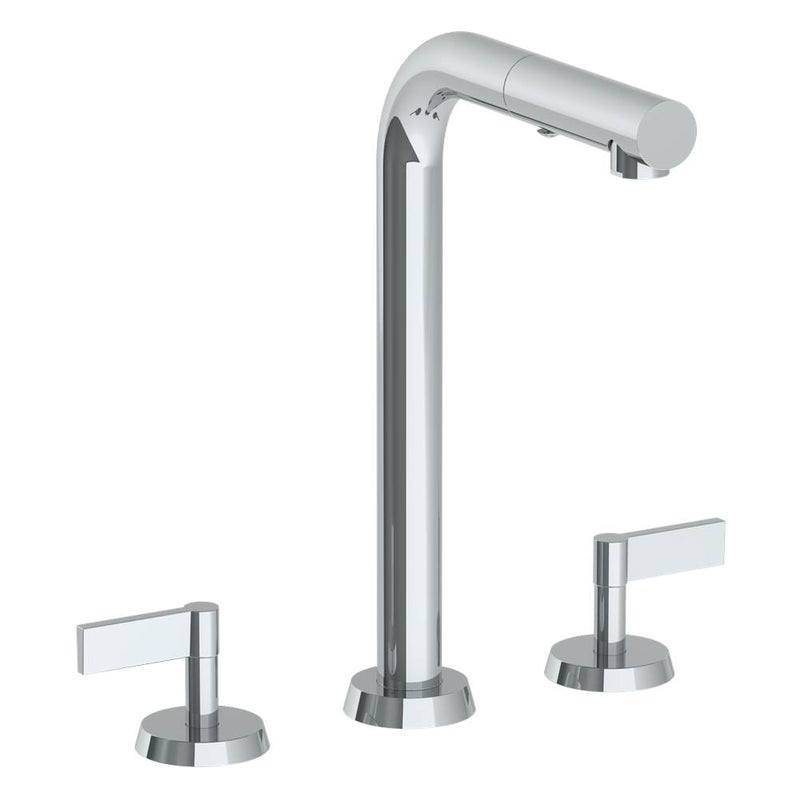 Watermark 37-9P3-BL2 Deck Mounted 3 Hole Square Top Prep Faucet With Pull Out Spray - Parent