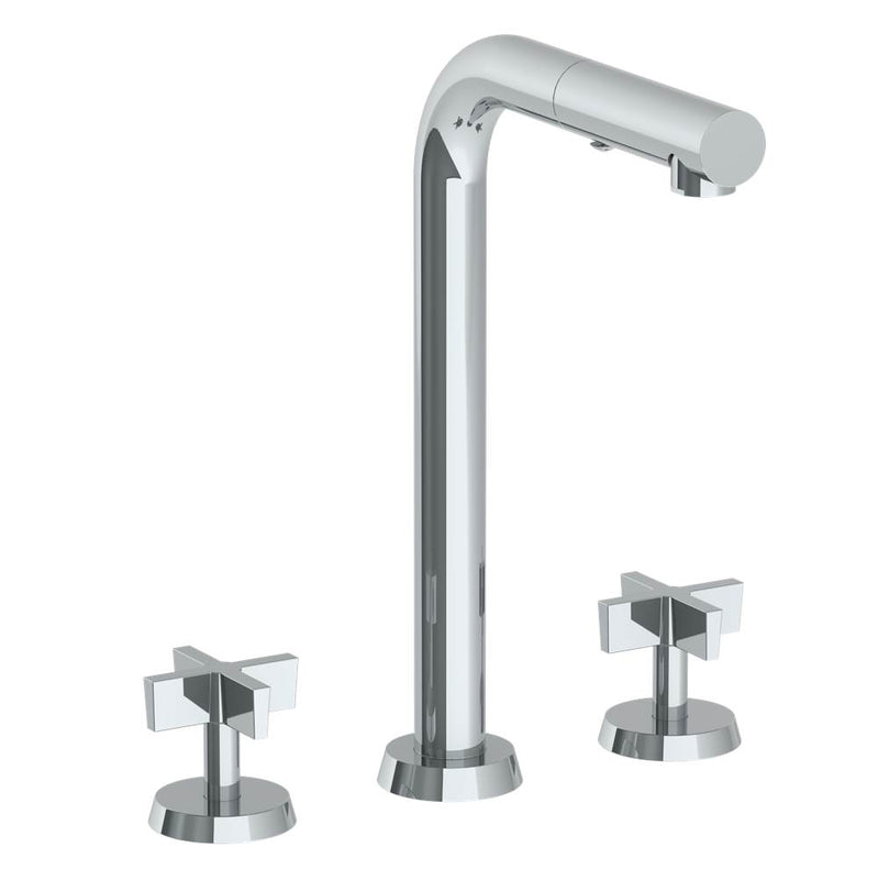 Watermark 37-9P3-BL3 Deck Mounted 3 Hole Square Top Prep Faucet With Pull Out Spray - Parent