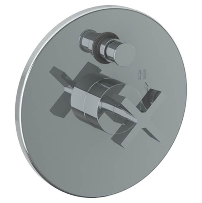 Watermark 37-P90-BL3 Blue Wall Mounted Pressure Balance Shower Trim With Diverter 7" Diameter