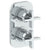 Watermark 37-T25-BL3 Blue Wall Mounted Mini Thermostatic Shower Trim With Built-In Control 3-1/2" X 6-1/4" - Parent