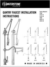 Load image into Gallery viewer, Waterstone 3710-12-4 Contemporary Gantry Pulldown Faucet - 12&quot; Articulated Spout 4pc. Suite