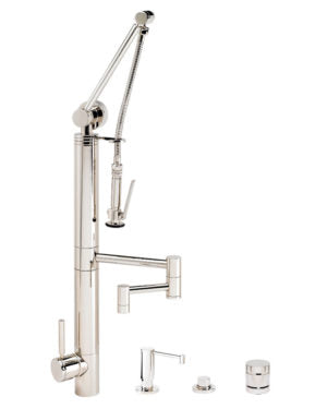 Waterstone 3710-12-4 Contemporary Gantry Pulldown Faucet - 12
