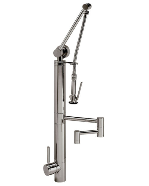 Waterstone 3710-12 Contemporary Gantry Pulldown Faucet - 12" Articulated Spout