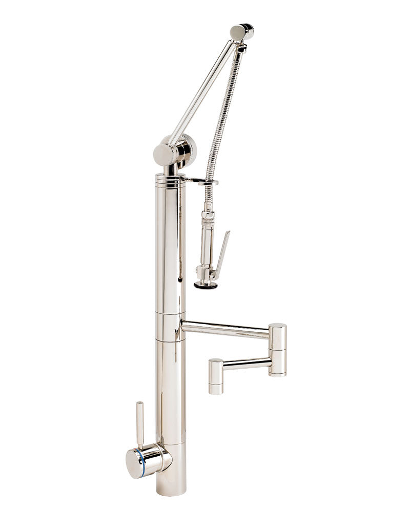 Waterstone 3710-12 Contemporary Gantry Pulldown Faucet - 12" Articulated Spout - Parent