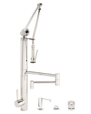 Waterstone 3710-18-4 Contemporary Gantry Pulldown Faucet - 18