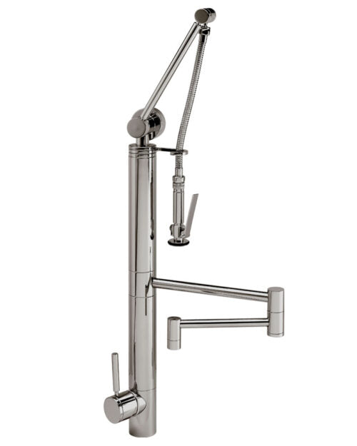 Waterstone 3710-18 Contemporary Gantry Pulldown Faucet - 18" Articulated Spout