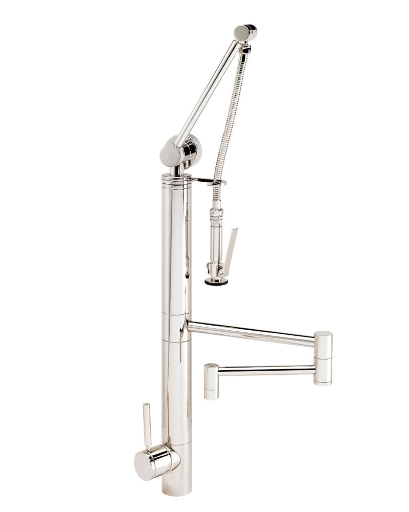 Waterstone 3710-18 Contemporary Gantry Pulldown Faucet - 18" Articulated Spout - Parent