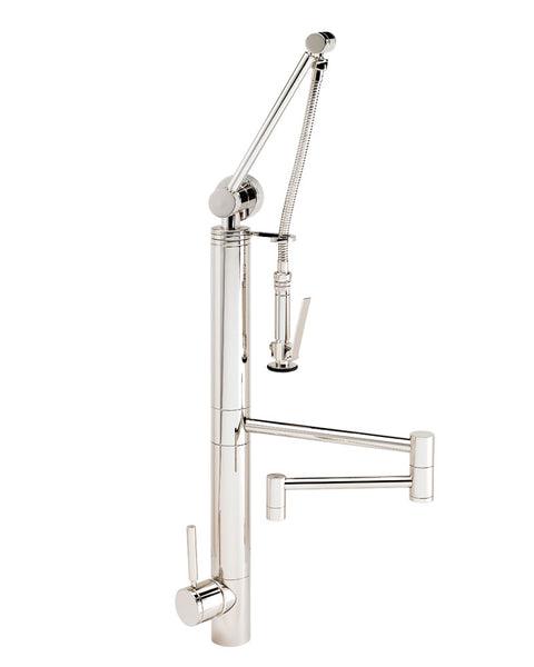 Waterstone 3710-18 Contemporary Gantry Pulldown Faucet - 18" Articulated Spout