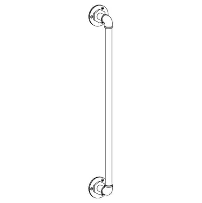 Watermark 38-0.1-12GDP Elan Vital 12" Shower Door Pull/ Glass Mount Towel Bar - Parent