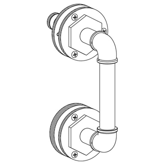 Watermark 38-0.1-12SDP Elan Vital 12" Shower Door Pull With Knob/ Glass Mount Towel Bar With Hook - Parent