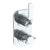Watermark 38-T25-EV4 Elan Vital Wall Mounted Thermostatic Shower Trim With Built-In Control 3-1/2" X 6-1/4"