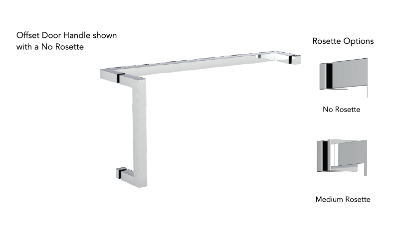 Neelnox UNI-OSDB12X18-NR Universal B 12X18 Shower Door Handle No Rosette - Parent