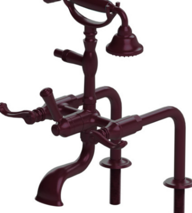 Rubinet 3DETL Deck Mount Tub Filler With Hand Held Shower