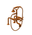 Rubinet 3DRVC Deck Mount Tub Filler With Hand Held Shower
