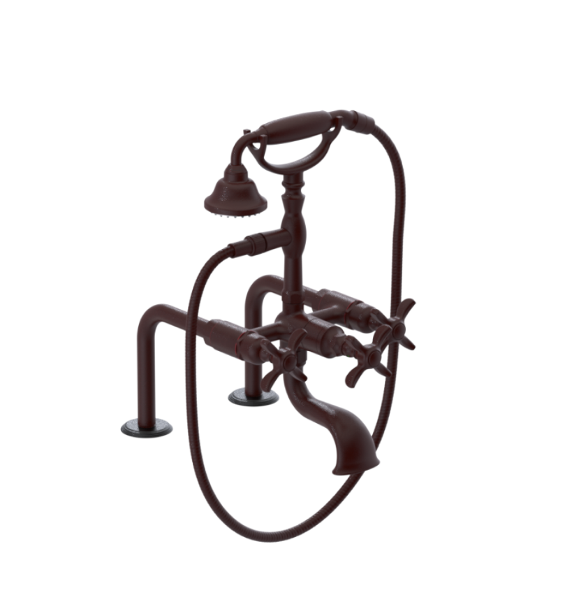 Rubinet 3DRVC Deck Mount Tub Filler With Hand Held Shower