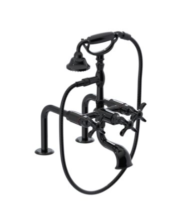 Rubinet 3DRVC Deck Mount Tub Filler With Hand Held Shower