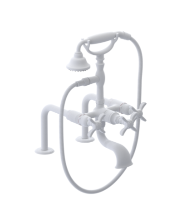 Rubinet 3DRVC Deck Mount Tub Filler With Hand Held Shower