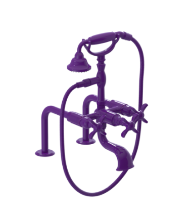 Rubinet 3DRVC Deck Mount Tub Filler With Hand Held Shower