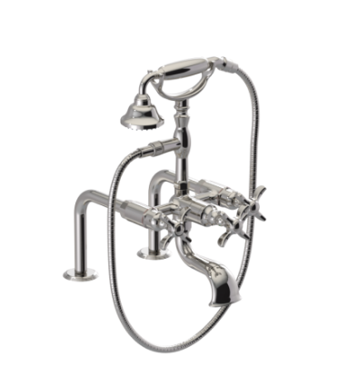 Rubinet 3DRVC Deck Mount Tub Filler With Hand Held Shower