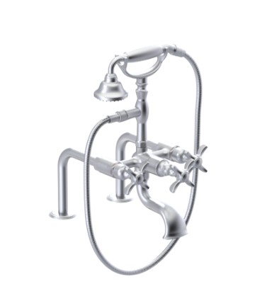 Rubinet 3DRVC Deck Mount Tub Filler With Hand Held Shower