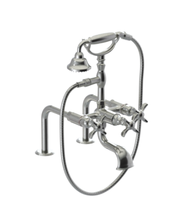 Rubinet 3DRVC Deck Mount Tub Filler With Hand Held Shower