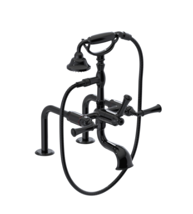 Rubinet 3DRVL Deck Mount Tub Filler With Hand Held Shower