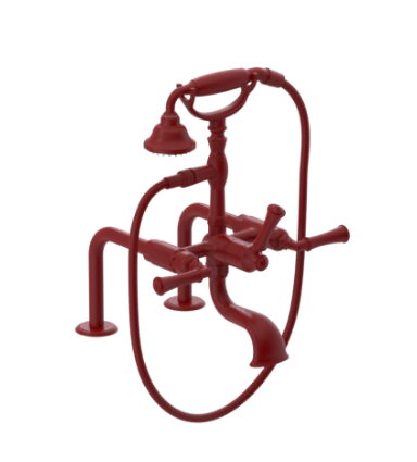 Rubinet 3DRVL Deck Mount Tub Filler With Hand Held Shower