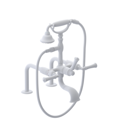Rubinet 3DRVL Deck Mount Tub Filler With Hand Held Shower