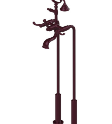 Rubinet 3FETL Floor Mount Tub Filler With Hand Held Shower
