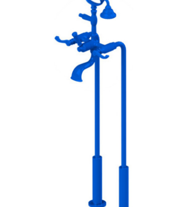 Rubinet 3FETL Floor Mount Tub Filler With Hand Held Shower