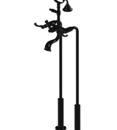 Rubinet 3FETL Floor Mount Tub Filler With Hand Held Shower