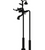 Rubinet 3FETL Floor Mount Tub Filler With Hand Held Shower