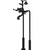Rubinet 3FETL Floor Mount Tub Filler With Hand Held Shower
