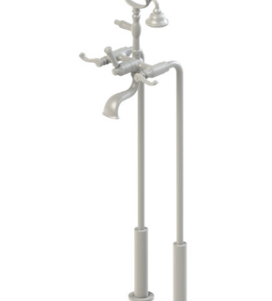 Rubinet 3FETL Floor Mount Tub Filler With Hand Held Shower