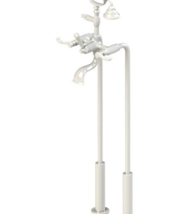 Rubinet 3FETL Floor Mount Tub Filler With Hand Held Shower