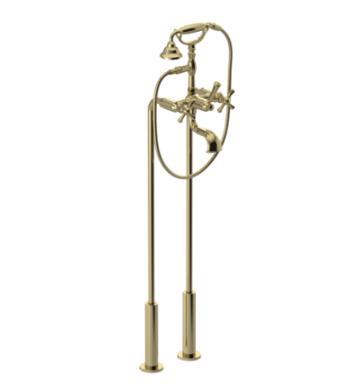 Rubinet 3FFMC Floor Mount Tub Filler With Hand Held Shower - Parent