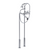 Rubinet 3FFMC Floor Mount Tub Filler With Hand Held Shower