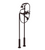 Rubinet 3FFMC Floor Mount Tub Filler With Hand Held Shower