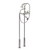 Rubinet 3FFMC Floor Mount Tub Filler With Hand Held Shower