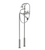 Rubinet 3FFMC Floor Mount Tub Filler With Hand Held Shower