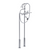 Rubinet 3FFML Floor Mount Tub Filler With Hand Held Shower