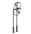 Rubinet 3FFML Floor Mount Tub Filler With Hand Held Shower