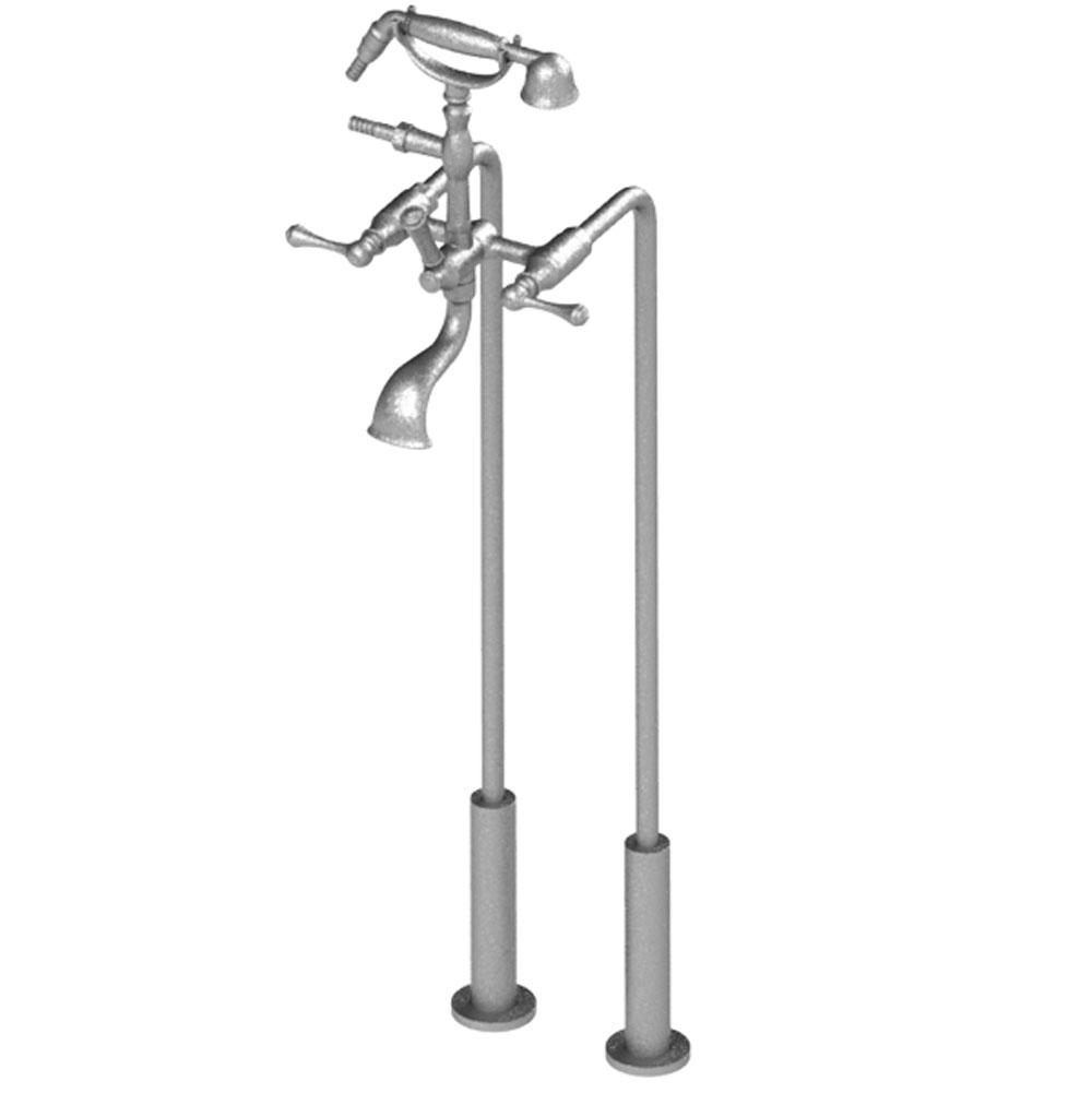 Rubinet 3FFML Floor Mount Tub Filler With Hand Held Shower