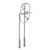 Rubinet 3FFML Floor Mount Tub Filler With Hand Held Shower