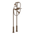 Rubinet 3FFML Floor Mount Tub Filler With Hand Held Shower