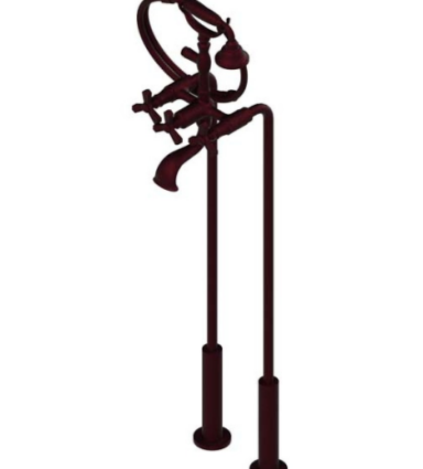 Rubinet 3FHXC Floor Mount Tub Filler With Hand Held Shower