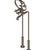 Rubinet 3FHXC Floor Mount Tub Filler With Hand Held Shower