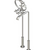 Rubinet 3FHXC Floor Mount Tub Filler With Hand Held Shower